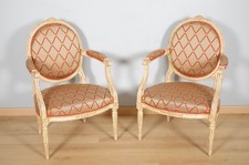 Maison Taillardat - Paire de fauteuils peints style Louis XVI