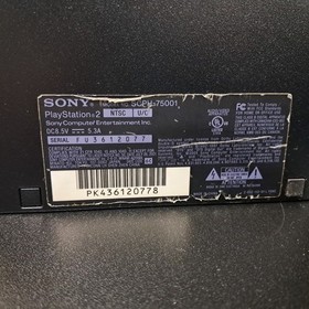 Sony PlayStation 2 Slim SCPH-75001 PS2 To HDMI Tested Working 1 Controller 8MB 