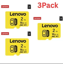 3Pack Lenovo 2TB Micro SD Card 4k High Speed High Capacity