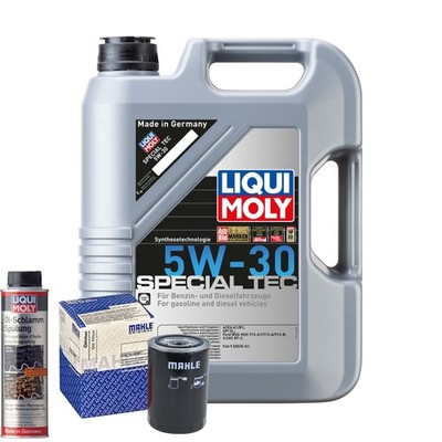 Motoröl 5W30 LIQUI MOLY Leichtlauf Special Tec 5L+MAHLE Ölfilter +Spülung
