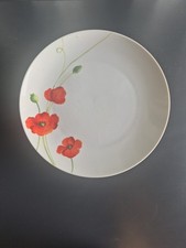 10x Rayware Alpine Poppy Dinner Plates 10.75" Fine Porcelain Set
