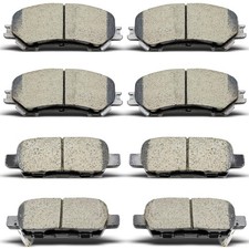 8PCS Front Rear Ceramic Brake Pads Replacement Kit Fits 2014-2020 For Nissan ...