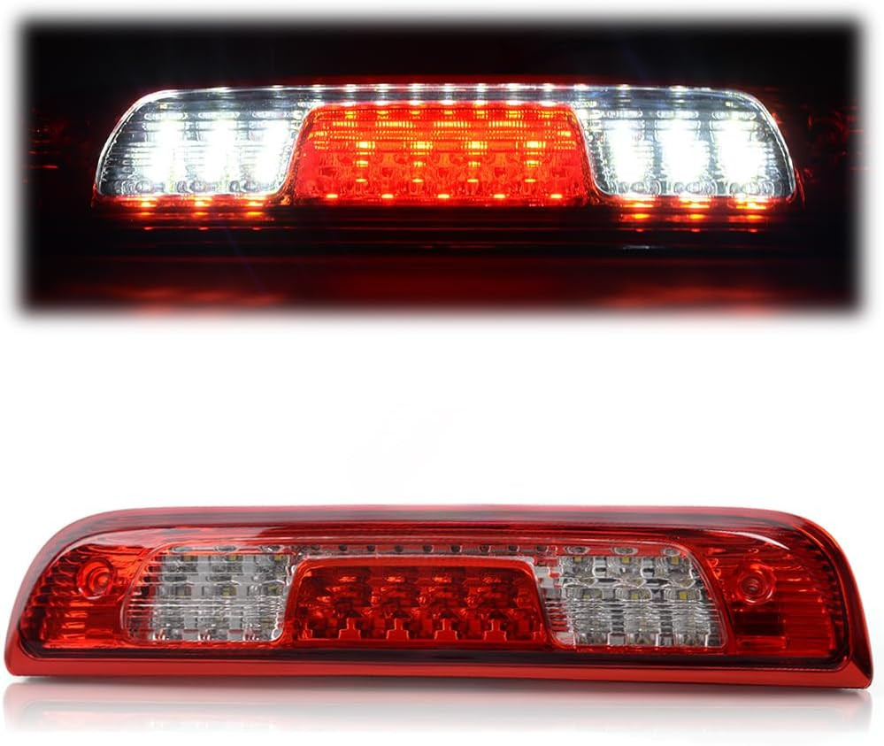3rd Brake Light 14-18 Chevy Silverado GMC Sierra Chrome Red Clear LED Cargo Lamp