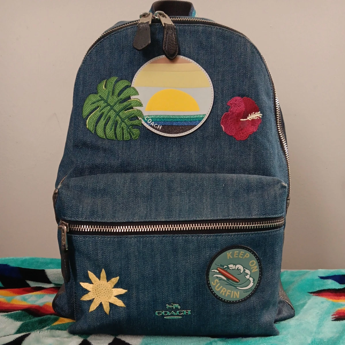 Coach Backpack Handbags & Bags Denim Exterior for Women for sale