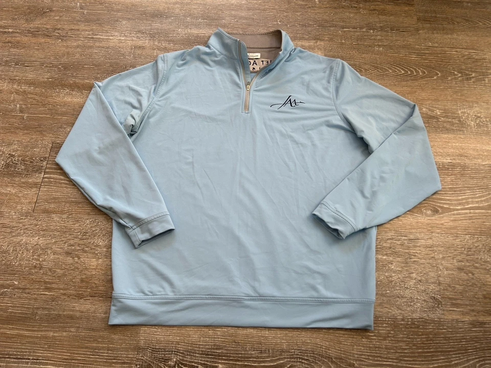 Peter Millar Performance 1/4 Zip Pullover Golf XL Wicking Jet Access Aviation - Image 3 of 4