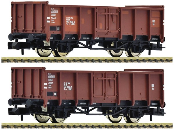 Fleischmann 6660138 - GüTerwagen Set Offene GüTerwagen DR Ep.Iv 2-Teilig - NEU-image