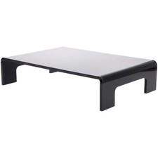 Plymor Black Acrylic Display Riser with Tray Handles, 4" H x 18" W x 12" D