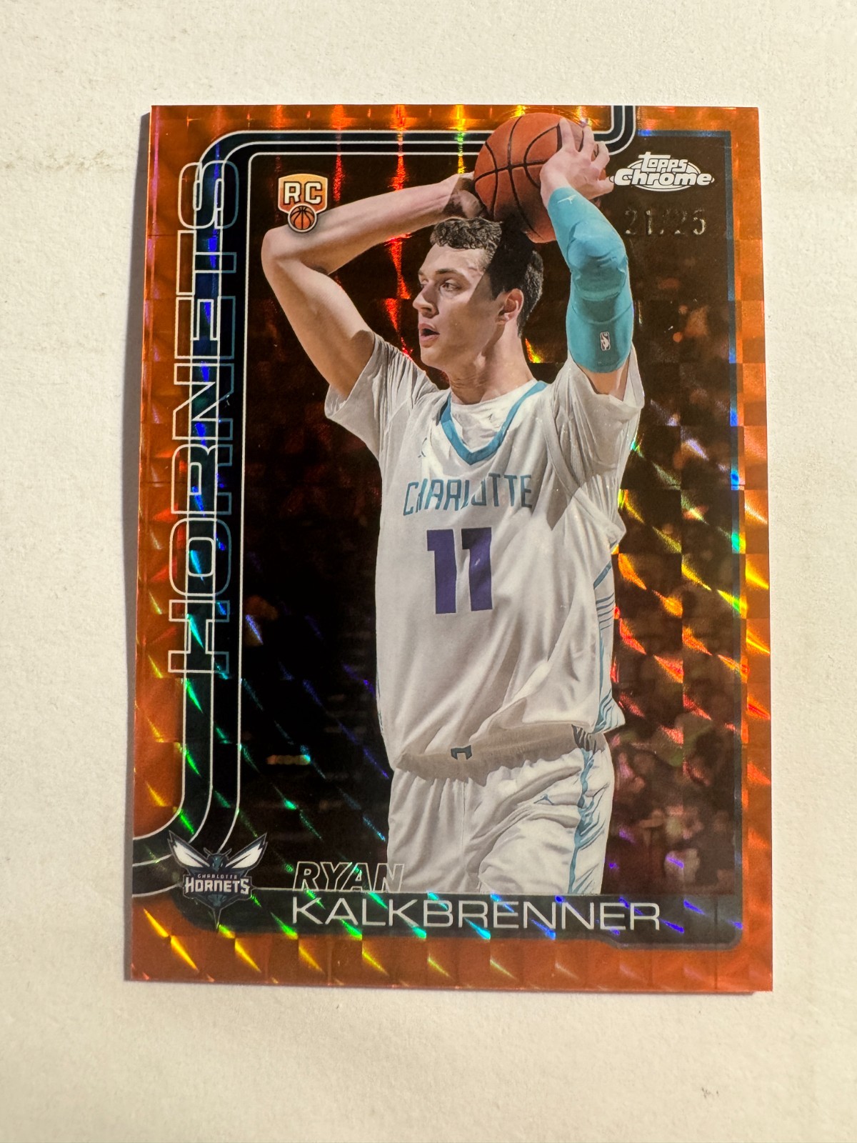 2025-26 Topps Chrome RYAN KALKBRENNER #284 RC Rookie Orange Geometric /25