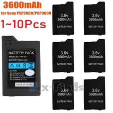 For Sony PSP 2000 3000 2001 3001 Rechargeable Replacement Battery Pack 3600mAh