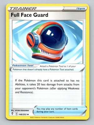 Full Face Guard Uncommon SWSH07: Evolving Skies #148/203 TCG Pokemon Card NM