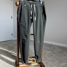 FIGS Technical Collection Women  s Jogger Scrub Pants XS Black Drawstring Stretch