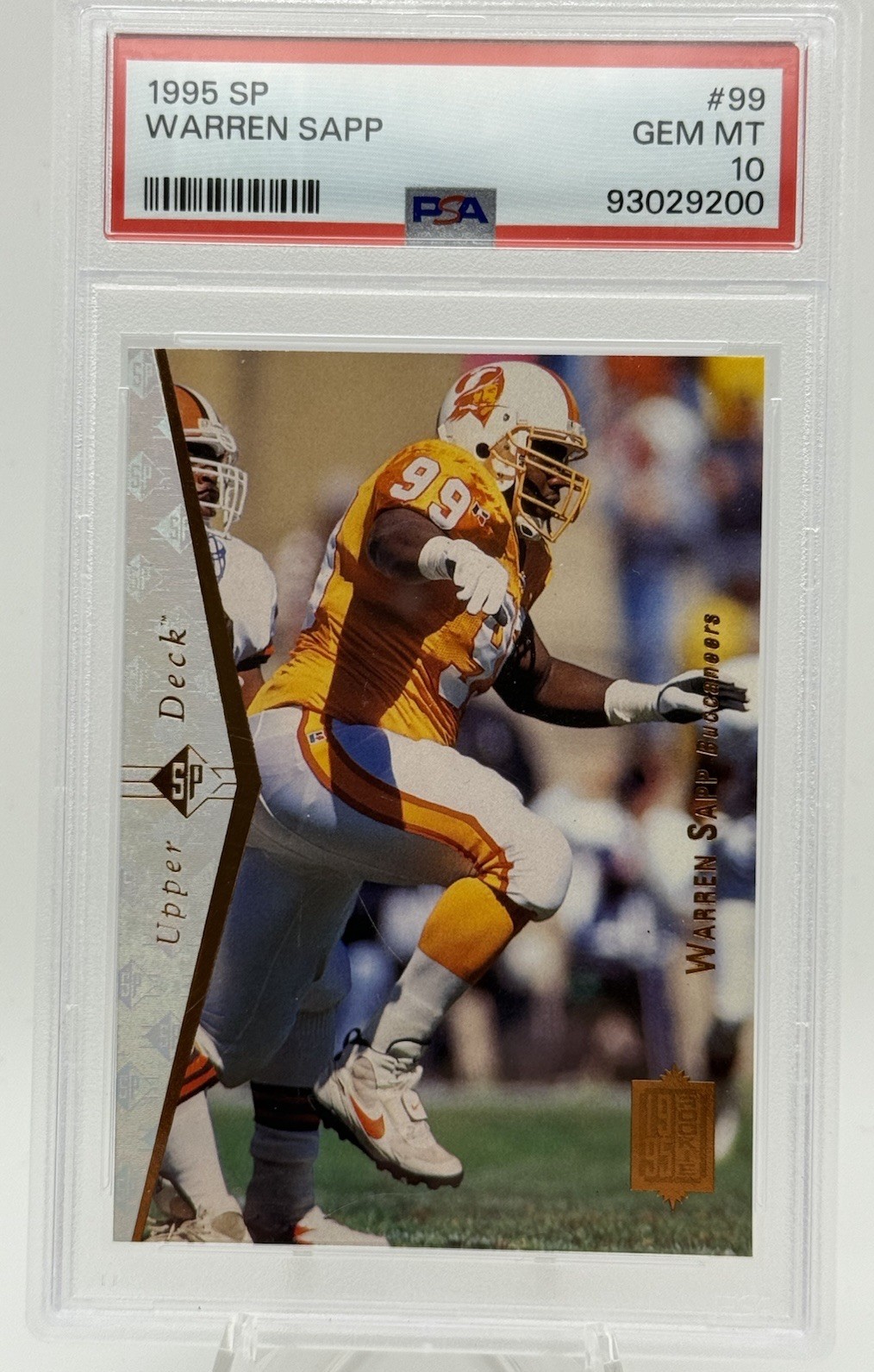1995 SP Warren Sapp #99 RC Tampa Bay Buccaneers HOF PSA 10