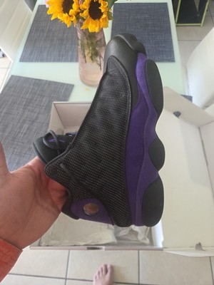 Jordan Air Jordan 13 Court Purple Black/Purple Mid Top Lace-Up Men s Shoes