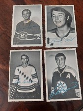 1970-71 O-PEE-CHEE DECKLE EDGE 4 CRD LOT PHIL ESPOSITO, LEMAIRE, PARK, GIACOMIN