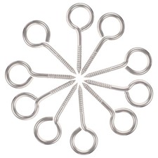 10 Pcs Screw Hook Hooks for Hanging Heavy Duty Stainless Steel Eye Bolts