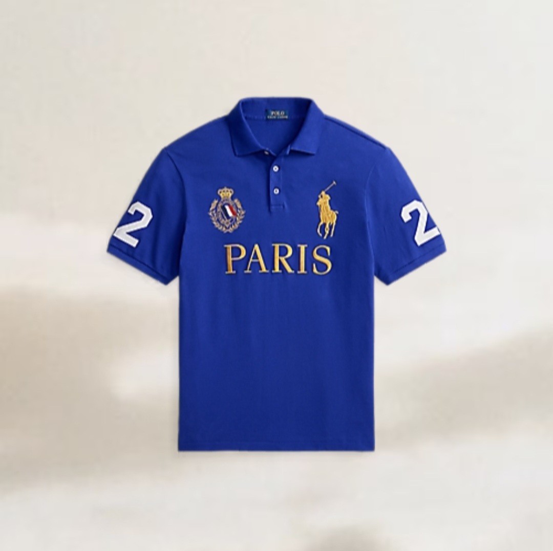 XL POLO RALPH LAUREN 総柄 ポロシャツ PARIS Polo Ralph Lauren Classic Fit Paris Mesh Polo Sz Large Men | eBay