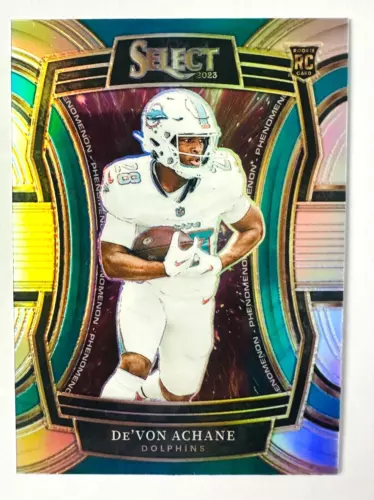 2023 Panini Select De'Von Achane SILVER Prizm RC Phenomenon Dolphins Rookie!