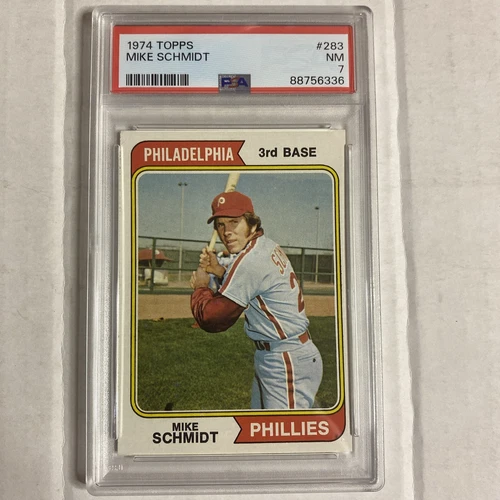 1974 Topps #283 Mike Schmidt PSA 7 PS