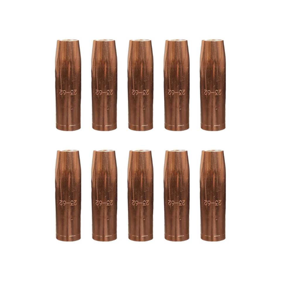 SMART WELD 10-pk 23-62 5/8" Nozzle for Tweco #2-#4 Linc. 200-400 MIG Welding Gun 200-400A