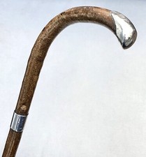 Rare Vintage Antique 1896 Briggs England Presentation Walking Stick Cane Old