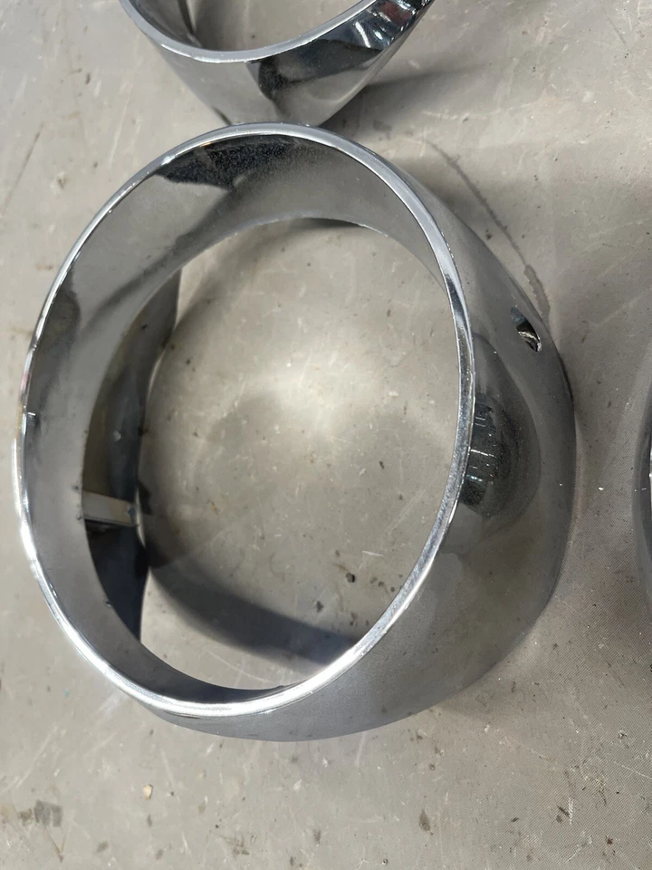 1964 Mercury Marauder Montclair Headlight Bezels Moldings Trim Rings Monterey OE - Image 3 of 4