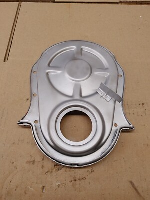 Original GM 1966 1967 BBC Chevy 396 427 7'' Timing Chain Cover AOR Tab Center Nut
