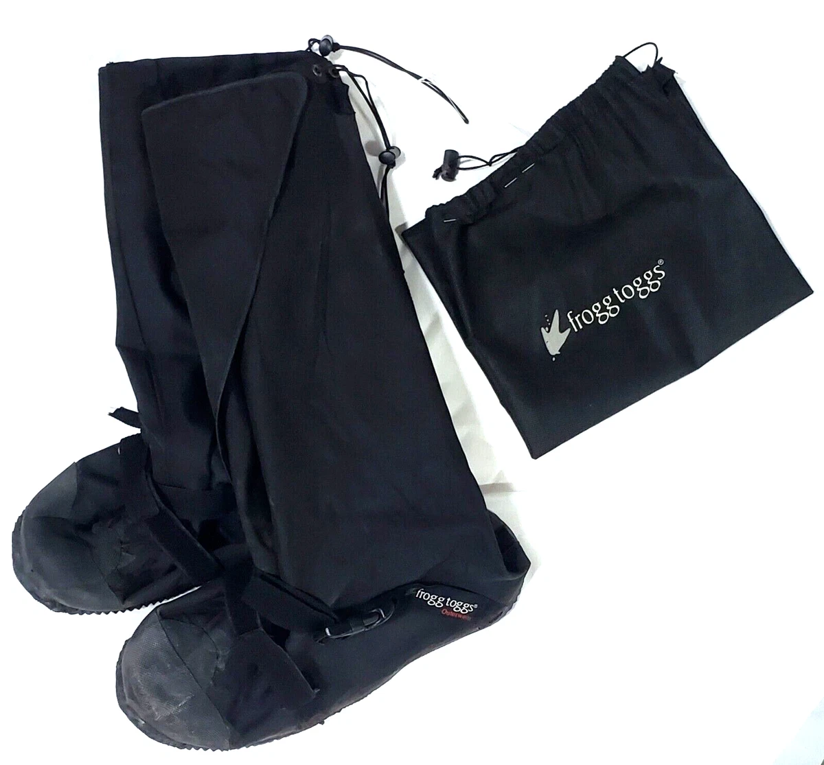 FROGG TOGGS OVER BOOT COVER LEGGINGS BLACK WATER PROOF RAIN