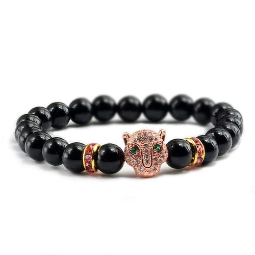 12 Style Bracelet Men Black Lava Healing Balance Beads Reiki Buddha Prayer Natur - Foto 13 di 26
