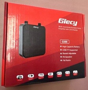 Giecy G300 Voice Amplifier Portable Rechargeable PA System FM Radio