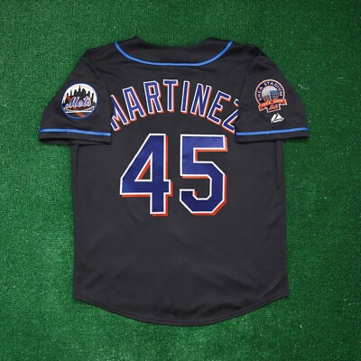Pedro Martinez New York Mets 2008 Shea Stadium Alt Black Jersey Men's (S-3XL)
