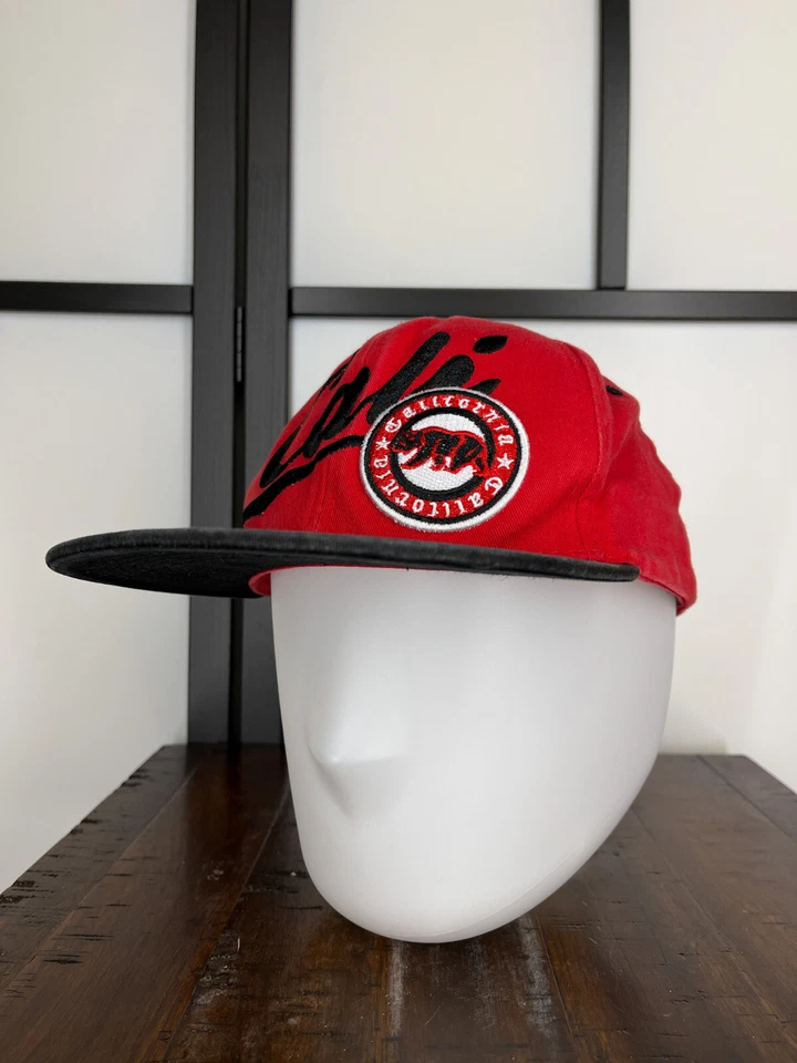 California шляпа крышка Snap назад мужской один размер красный вышитый медведь хлопок Cali D - Изображение 4 из 4