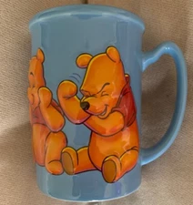 Disney Winnie the Pooh Coffee Mug 3D Embossed Relief Pictures EUC