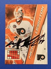 MICHAEL LEIGHTON Signed 2011 Panini Adrenalyn Philadelphia Flyers Autograph Auto