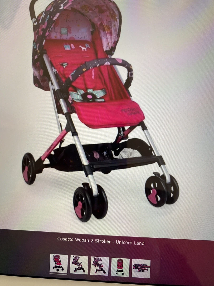 Used Cosatto Woosh 2 Easy Fold Lightweight Pushchair Unicorn
