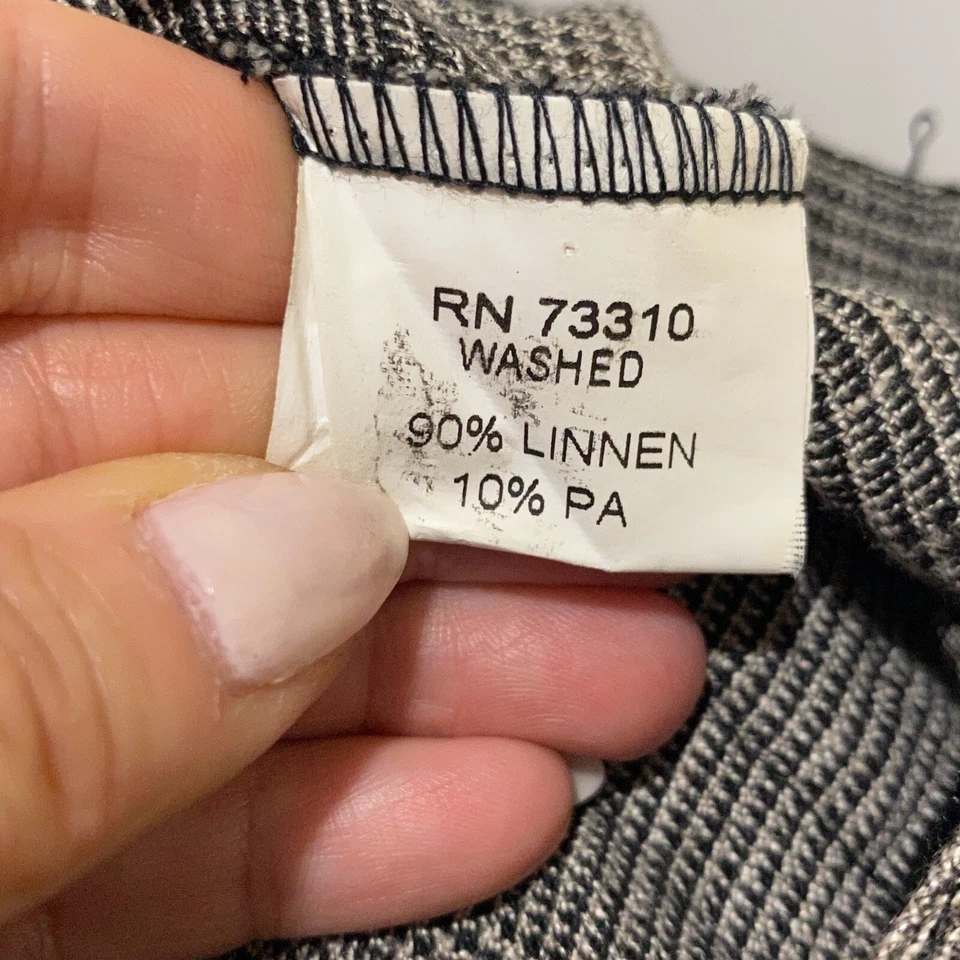 Falda para mujer Ivan Grundahl talla 36 negra de lino lavado grunge deshilachada Lagenlook Foto 4 de 4