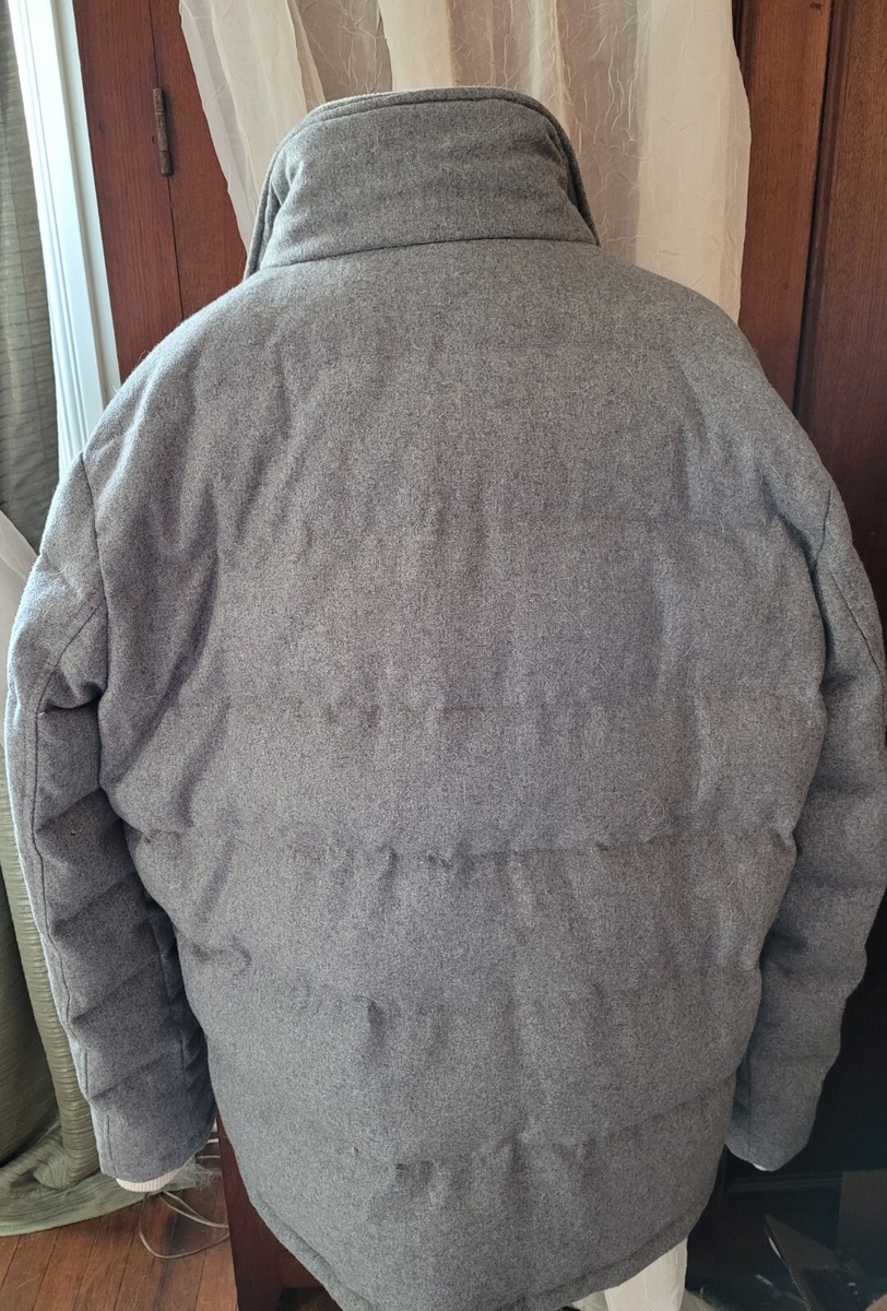 GUESS Double Zip HEAVY Winter Wool Blend Coat SZ. Men's XXL GRAY