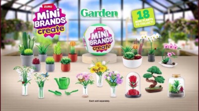 Regalo Creativo Mini Brands Create Garden De ZURU – Cápsula Sorpresa Con Minis De Jardín, Más De 18 Plantas Para Armar Y Coleccionar