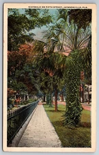 Jacksonville FL - Florida, Fifth Street Residential Area, Vintage Postcard