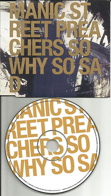 MANIC STREET PREACHERS So Why Sad EUROPE PROMO DJ CD single USA seller 2001 MINT