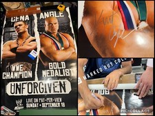 Kurt Angle Signed WWE UNFORGIVEN 2005 Original Poster 27x40 PSA WWF AEW