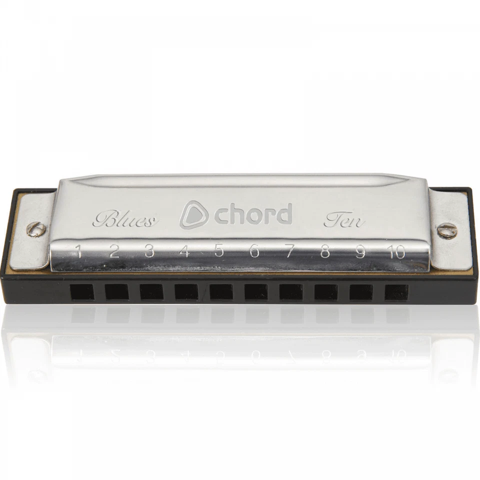 CHORD Diatonic Steel Blues Ten Harmonica in A A# B C C# D D# E F F# G and G# inc Case