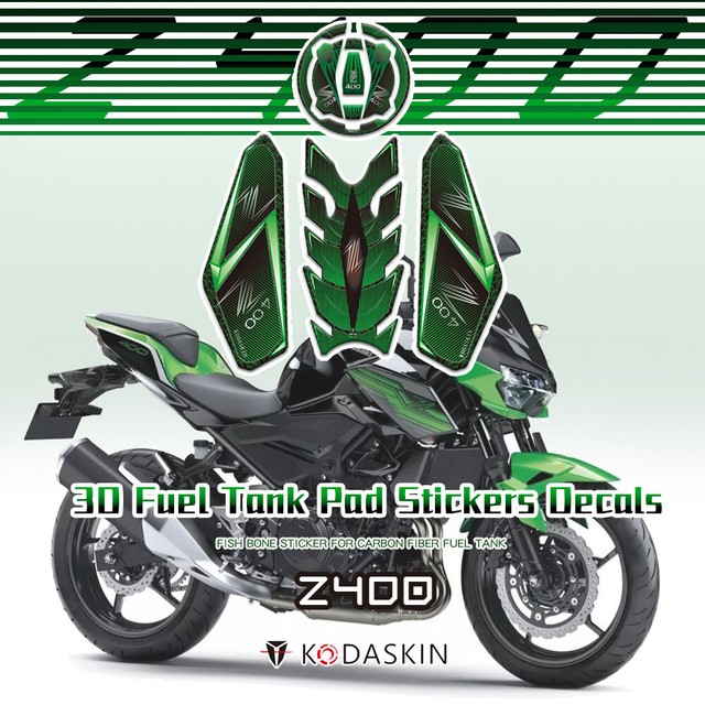 3D Gas Cap Fuel Tank Pad Protection Emblem Stickers Decals for Kawasaki Z400 eBay