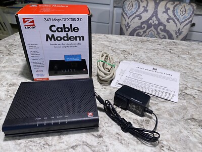 Zoom 343 Mbps DOCSIS 3.0 Cable Modem 5341 Comcast Xfinity Cox Time Warner 1094