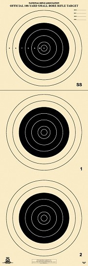 A-25 [A25] Official NRA 100 Yard Smallbore Rifle Targets, on Tagboard ...