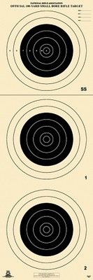A-25 [A25] Official NRA 100 Yard Smallbore Rifle Targets, on Tagboard ...