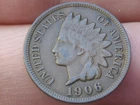 1906 Indian Head Cent Penny- VF/XF Details
