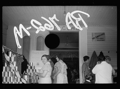 Photo:1930s Ice Cream Shop Entrance No Smoking Sign Women Men