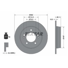 Textar Bremsscheiben + Beläge hinten 584113X300 58411A6300 | 712861