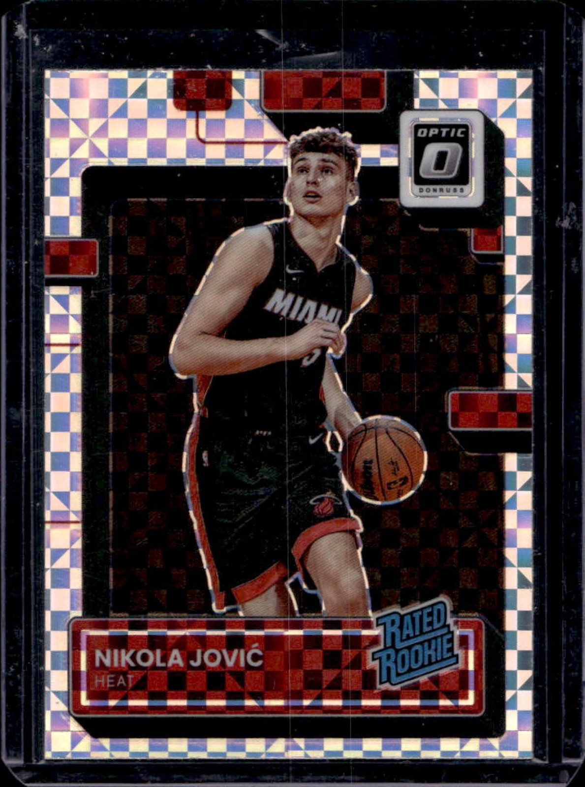 2022-23 Panini Donruss Optic Nikola Jovic Checkerboard RC Rated Rookie #224 Heat