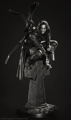 3D Printed 16K Resin The Crow | CA3D | Fan Made Statue | 1:6 UNPAINTED